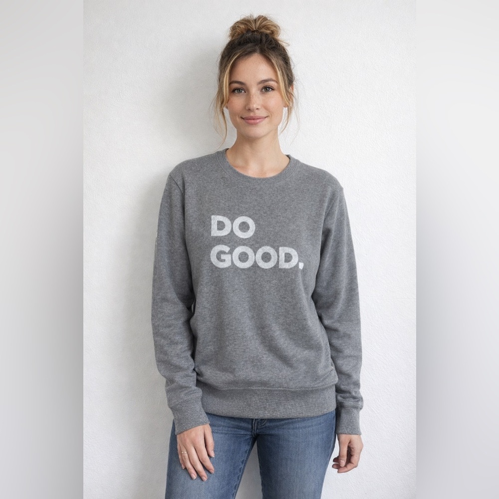 Cotopaxi Do Good Sweatshirt Women’s Gray Crewneck XS Ethical Graphic Pullover